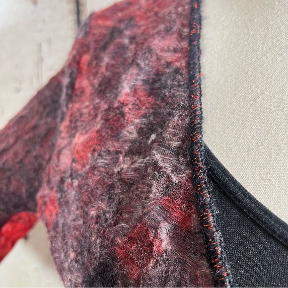 Roberta Scarpa Virgin Wool Mohair Knit Lace Trim Cardigan Fitted Sweater Size 12 - Picture 10 of 16